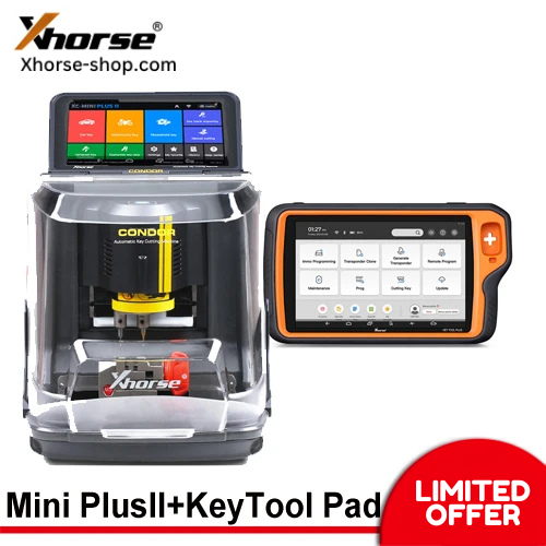 Xhorse Condor XC-Mini Plus II Key Cutting Machine and VVDI Key Tool Plus One BGA Token Free Everyday