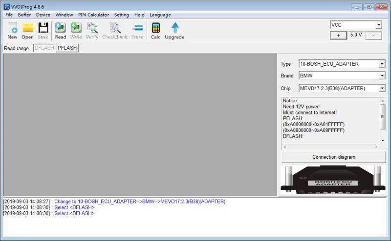 VVDI Prog Bosch ECU Adapter Support Reading ISN from BMW ECU N20 N55 N38 without Opening - Adapter and connection details