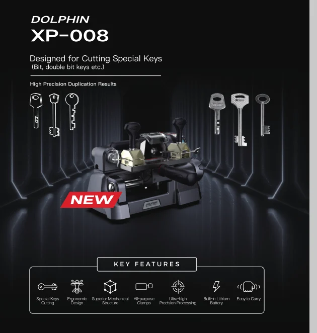 Xhorse Dolphin XP-008 Key Cutting Machine for Special Bit Double Bit Keys - Product feature detail 3