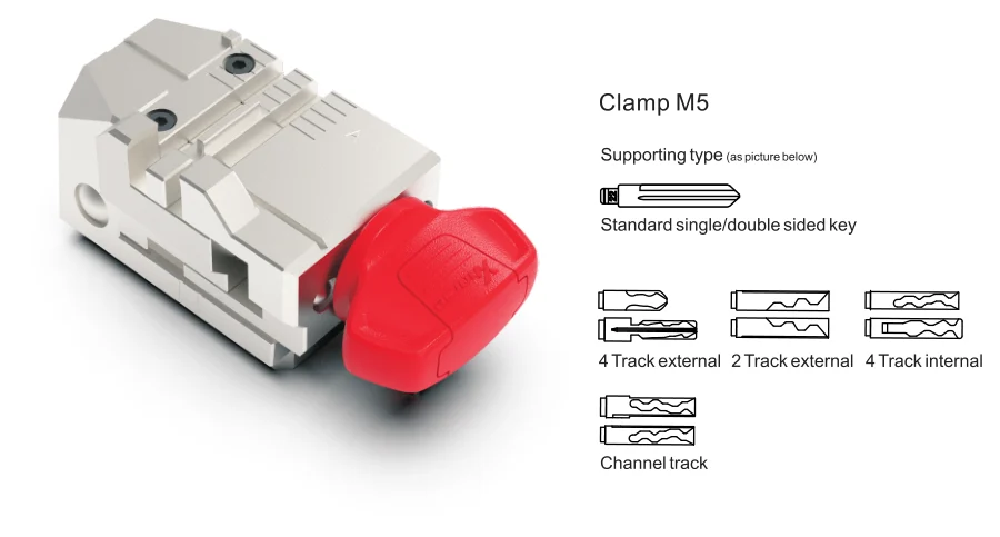 Xhorse M5 Clamp for Condor XC-MINI Plus/MINI Plus II/Dolphin XP005/XP005L - Compatible clamps, cutters, and probes