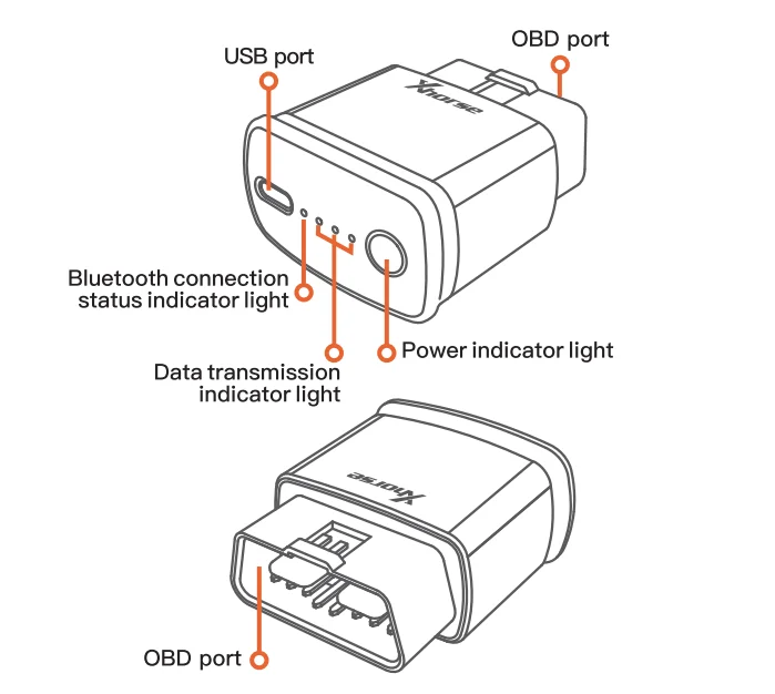 Xhorse Toyota MINI OBD TOOL FT-OBD Work with VVDI Key Tool MAX/Xhorse App - Product feature detail 4