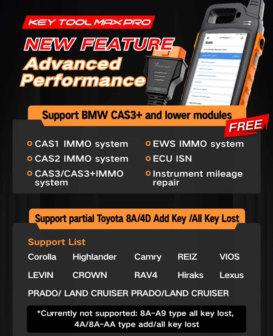 Xhorse VVDI Key Tool Max Pro Multi-Language Remote Programmer Adds CAN FD, Voltage and Leakage Current Functions - Product feature detail 1