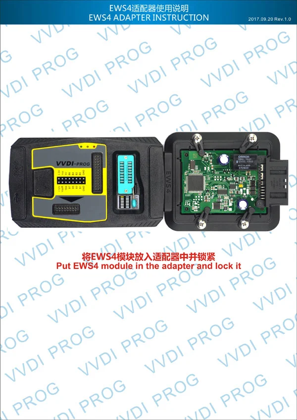 Xhorse VVDI PROG EWS4 Adapter - Adapter and connection details