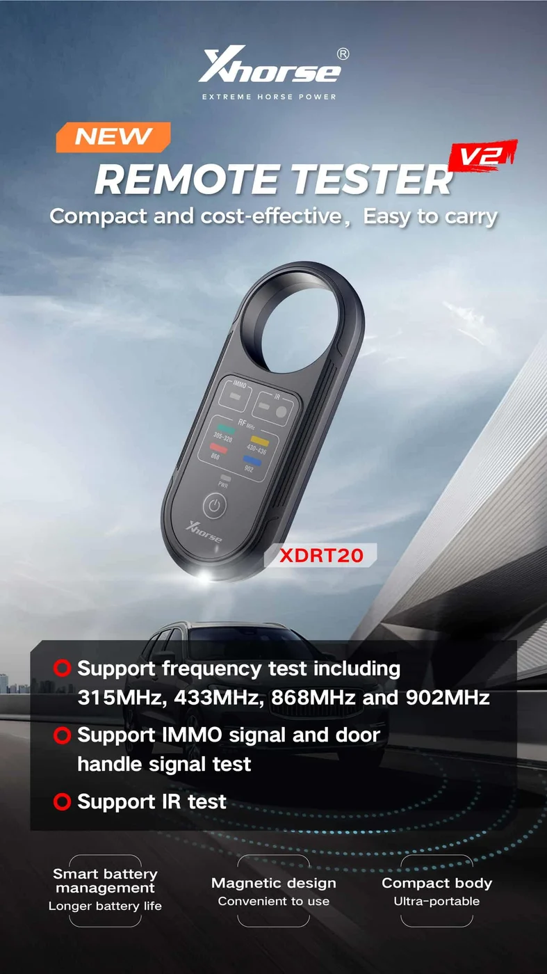 Xhorse XDRT20 Frequency Tester V2 support 315Mhz/433Mhz/868Mhz/902Mhz - Product feature detail 2