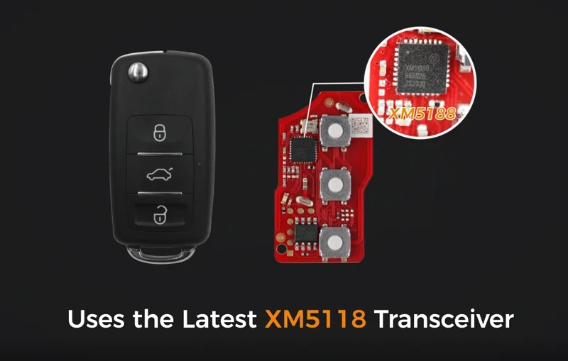 XHORSE XKDS20EN 2ndGeneration Wire Remote Key DS Flip 3 Buttons English 5pcs/lot - Remote and transponder details