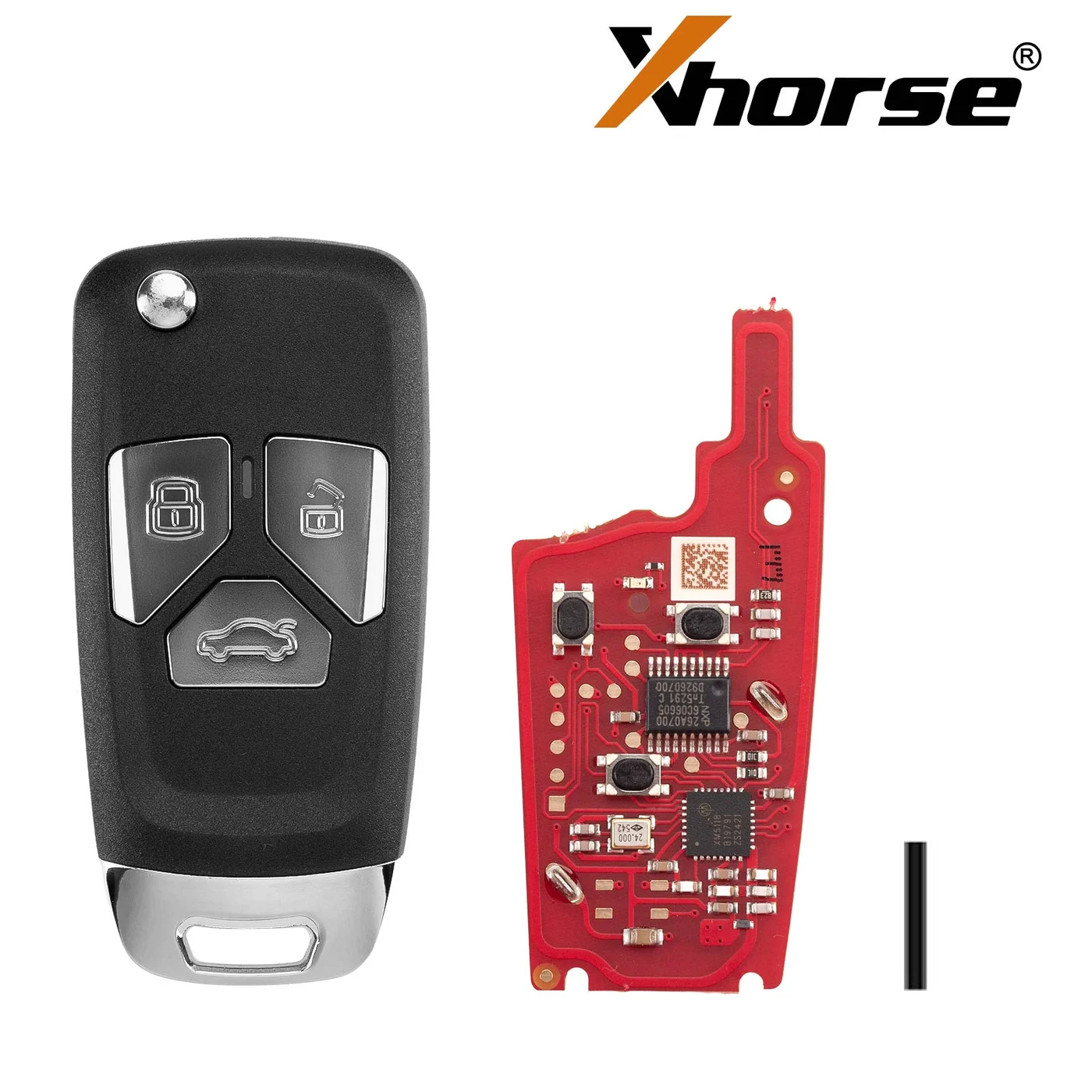 XHORSE XNAU21EN 2ndGeneration Wireless Remote Key Remote Key Audi Flip 3/4 Buttons English 5pcs/lot
