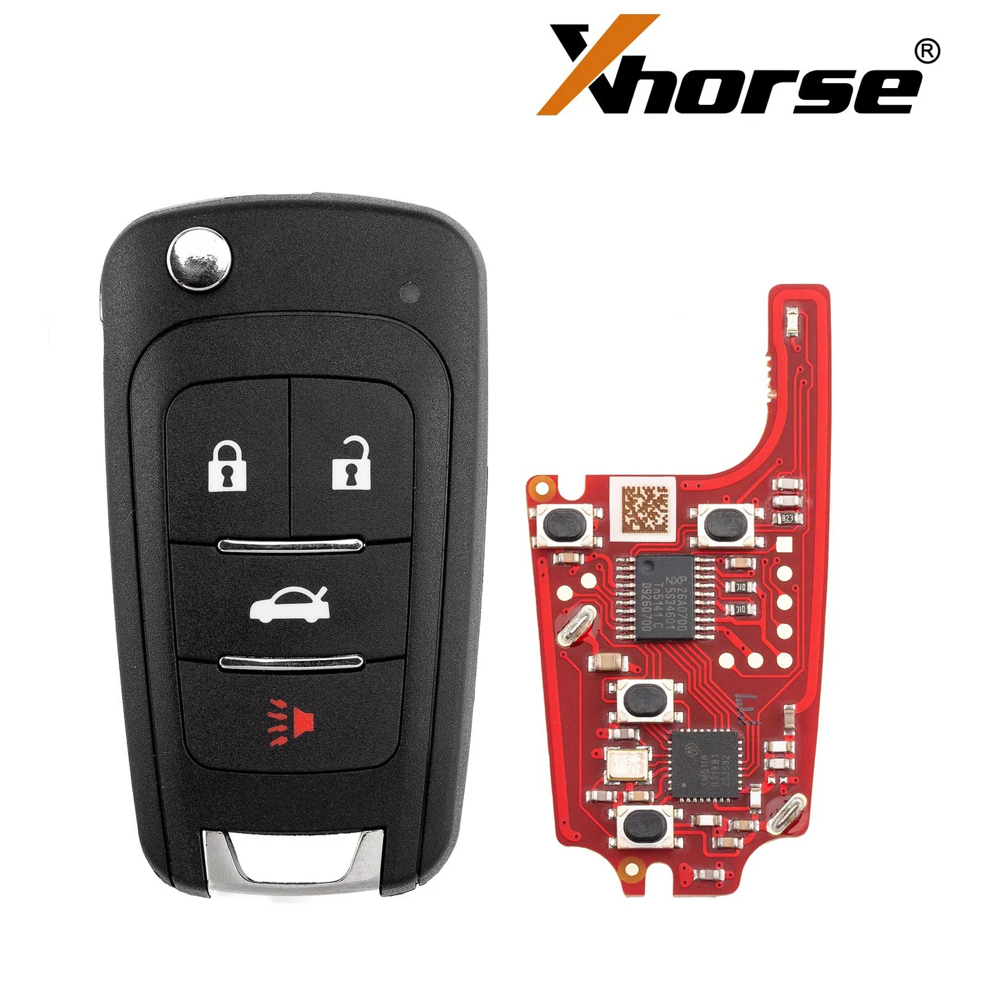 Xhorse XNBU21EN 2ndGeneration Wireless Remote Key Buick Flip 4 Buttons English 5pcs/lot