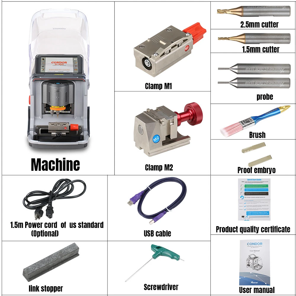 Xhorse Condor XC-Mini Plus Condor XC-MINI II Key Cutting Machine Bluetooth feature detail 9