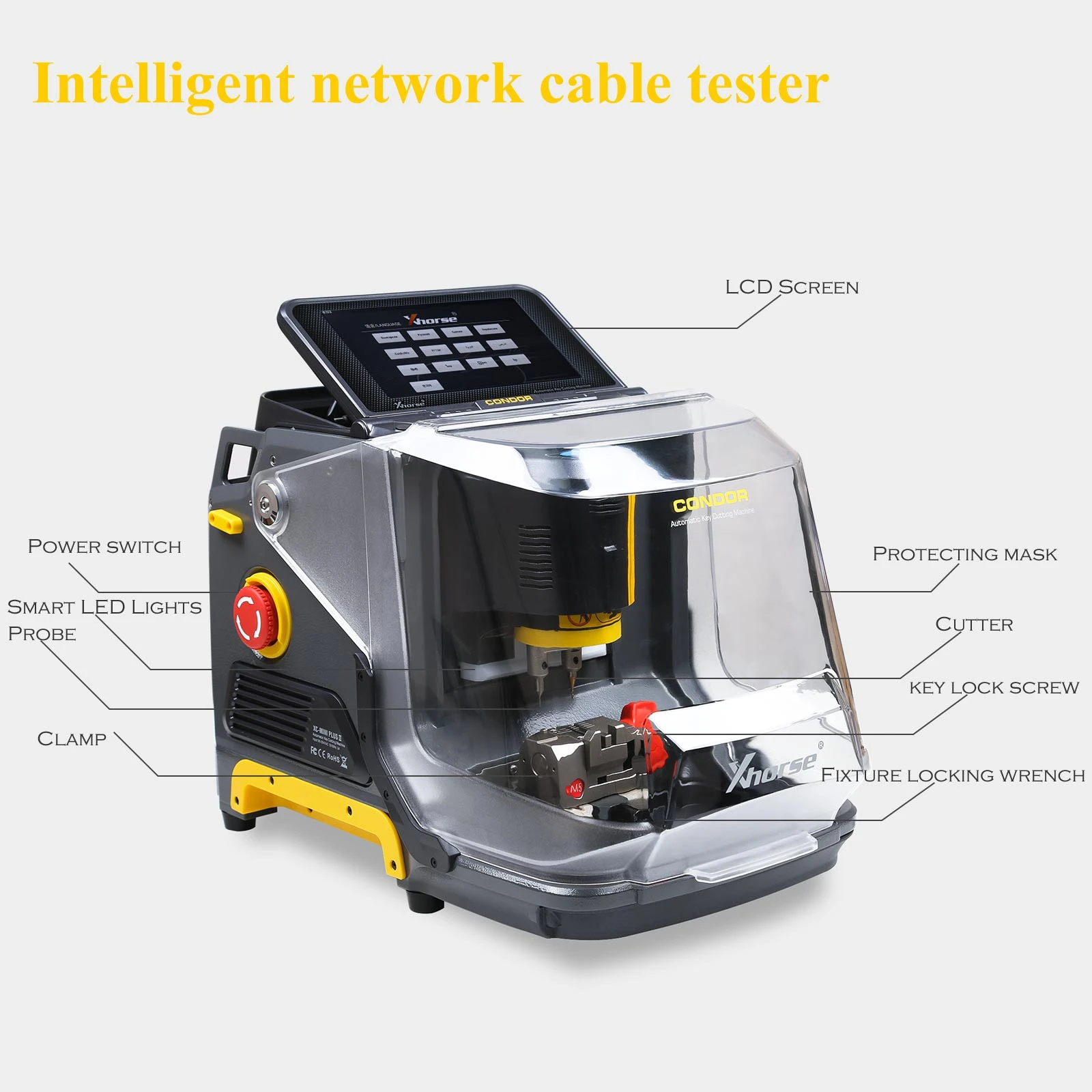 Xhorse Condor XC-MINI Plus II Key Cutting Machine Support Car/Motorbike/House Keys With M3 and M5 Clamps 9