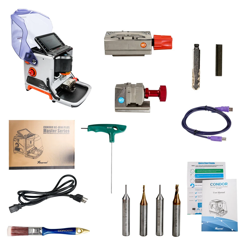Xhorse Condor XC-Mini Plus Key Cutting Machine + VVDI MINI Key Tool 5