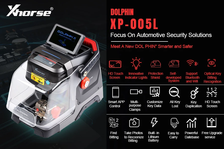 Xhorse Dolphin II XP-005L Key Cutting Machine and VVDI Key Tool Max Pro feature detail 7