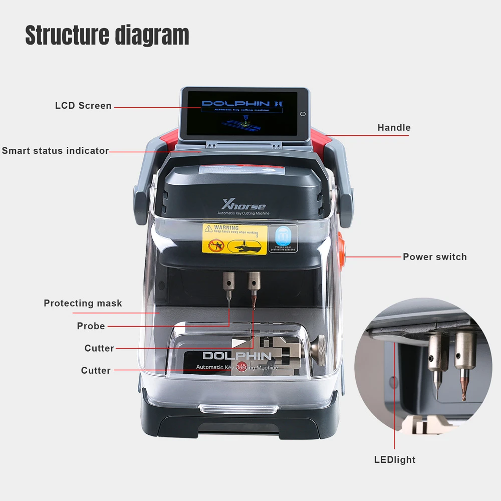 Xhorse Dolphin II XP-005L Key Cutting Machine and VVDI Key Tool Plus One BGA Token Free Everyday 11
