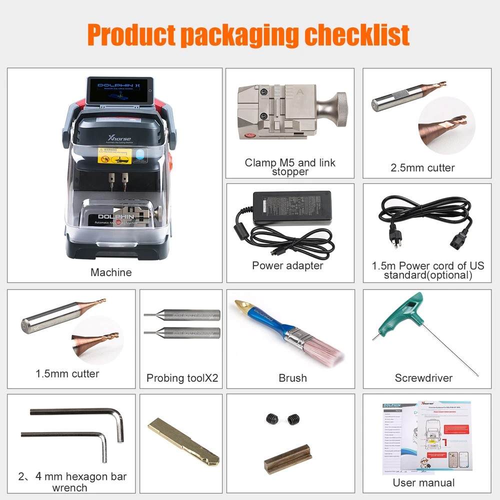Xhorse Dolphin II XP-005L Key Cutting Machine and VVDI Key Tool Plus One BGA Token Free Everyday 13