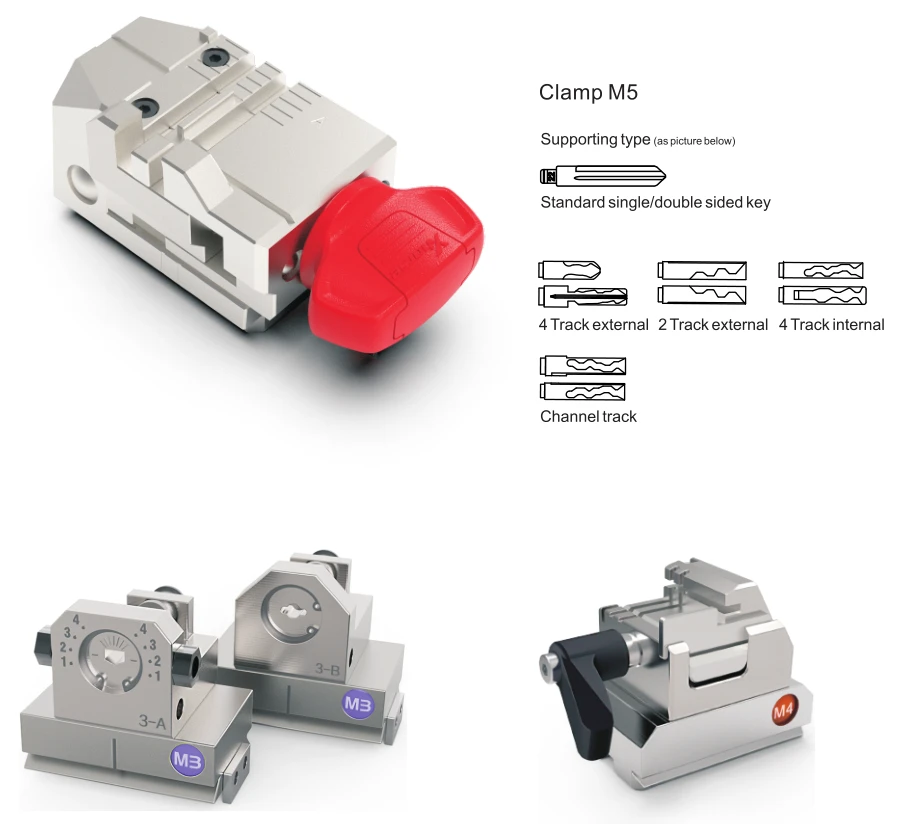 Xhorse Dolphin II XP-005L XP005L Key Cutting Machine for All Key Lost HD Screen with M5 Clamp feature detail 9