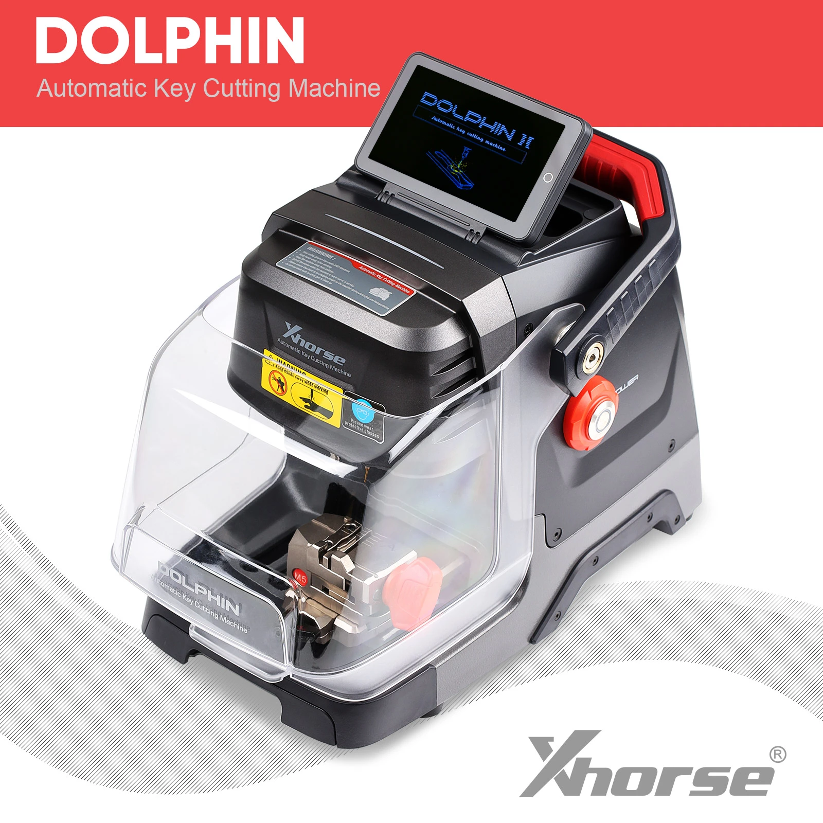 Xhorse Dolphin II XP-005L XP005L Key Cutting Machine for All Key Lost HD Screen with M5 Clamp 8