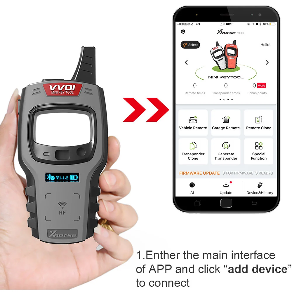 VVDI Mini Key Tool Global Version Multi-Language No ID48 96bit No free token