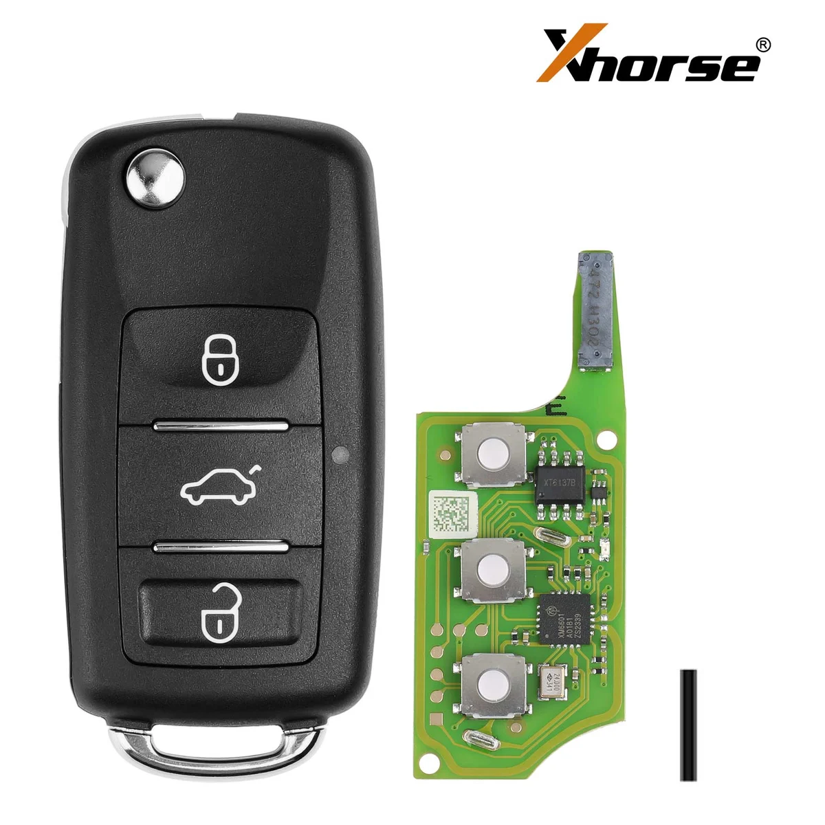 Xhorse XEB510EN Super Remote Key VW B5 Flip 3 Button Built-in XT27B Super Chip English 5pcs/lot