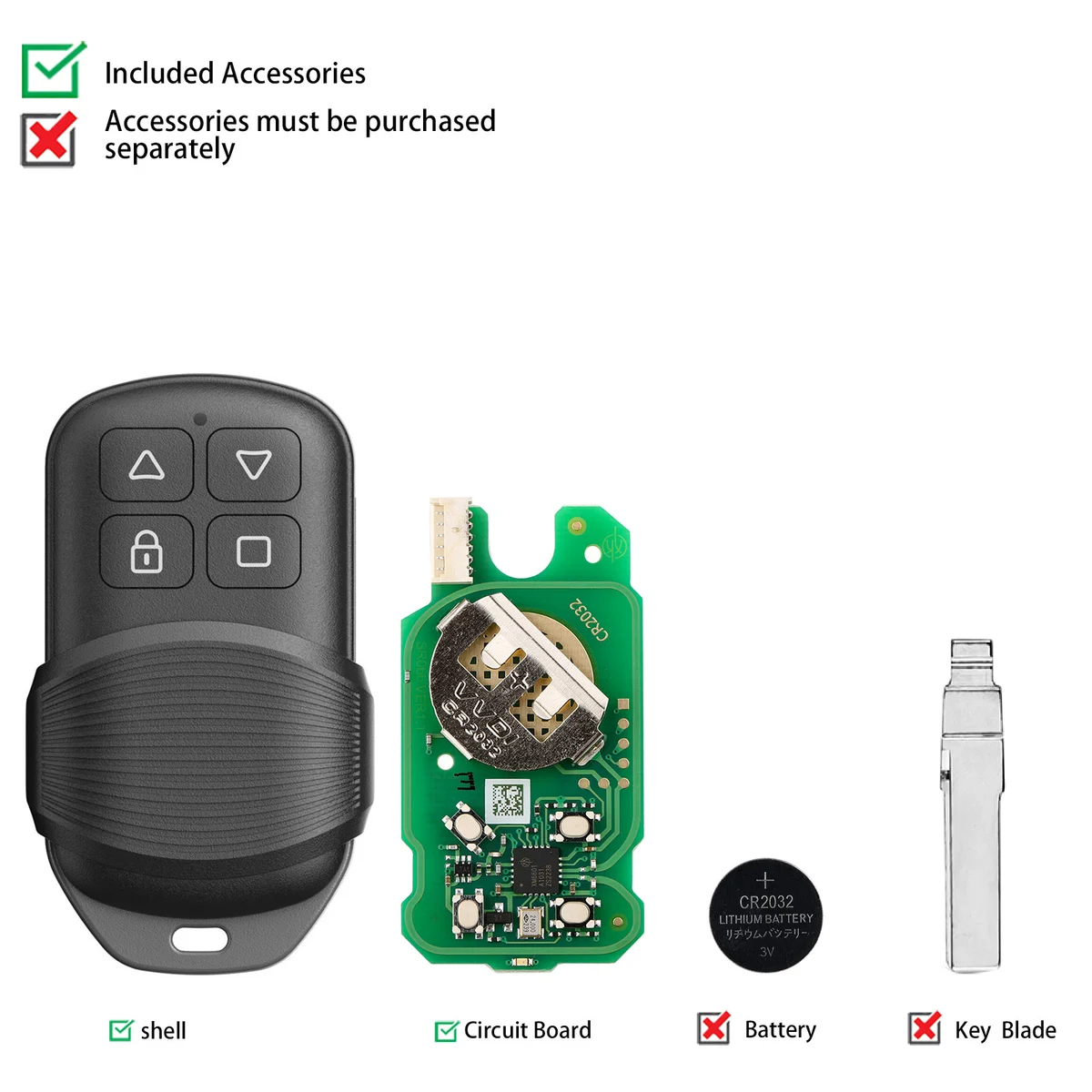 Xhorse XKGHG1EN Wire Remote Key Masker Garage 4 Buttons Key English 5pcs/lot