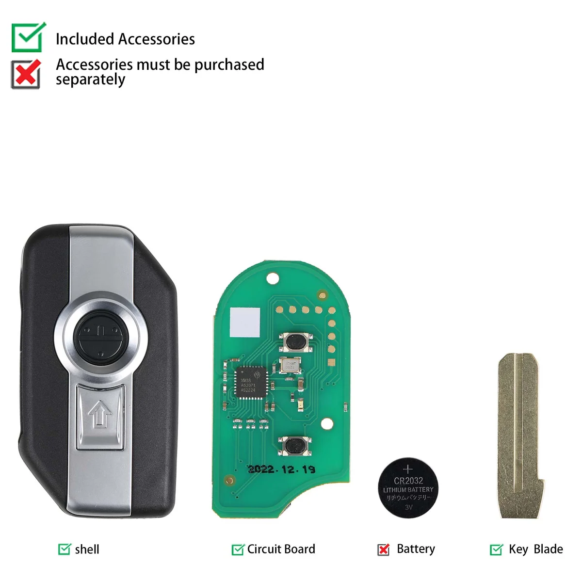 Xhorse XSBM90GL BMW Motorcycle XM38 Key for VVDI2 and Key Tool Plus