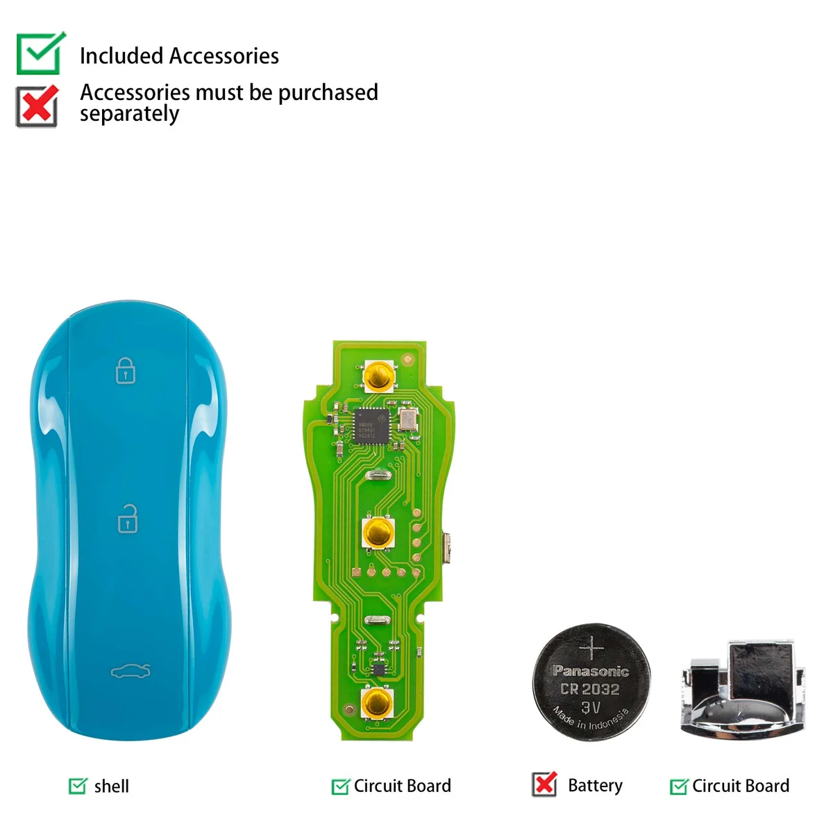 XHORSE XSSC04EN XM38 TOY.T Univesal Smart Key Supercar Style Miami Blue Color