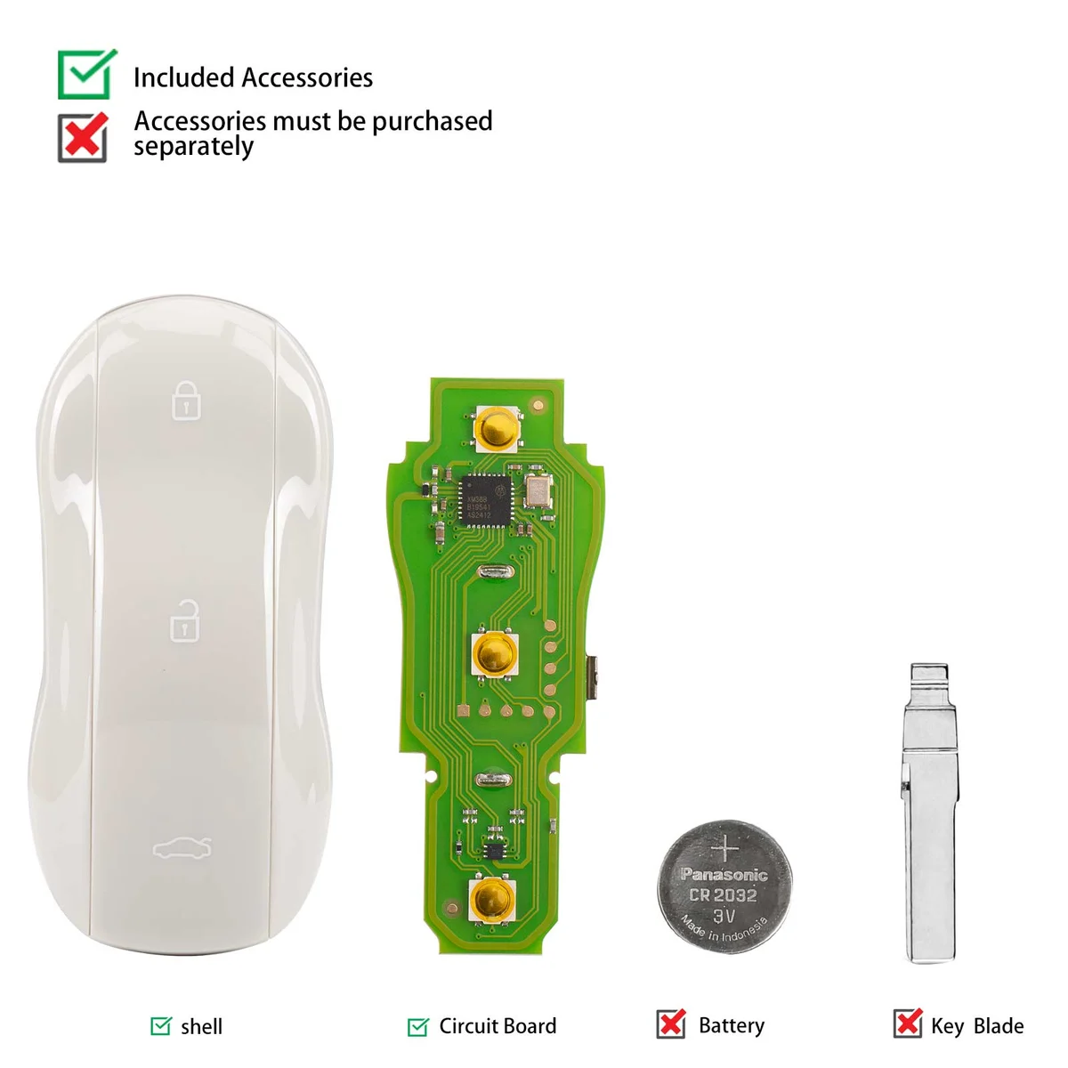 XHORSE XSSC25EN XM38 TOY.T Univesal Smart Key Supercar Style Marble Grey Color