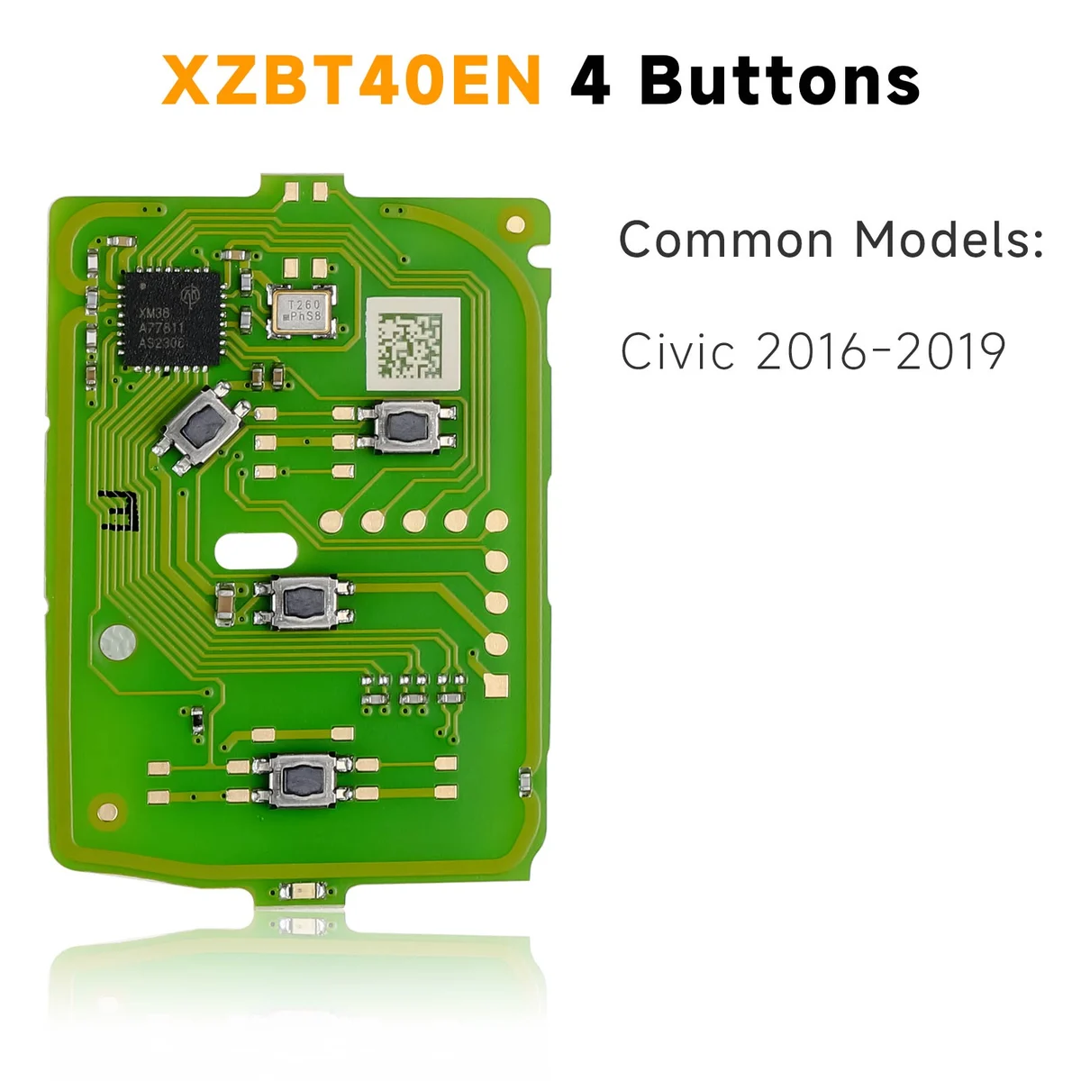 Xhorse XZBT40EN Remote Key Honda 4 Buttons PCB For Civic 2016-2019 English 5pcs/lot